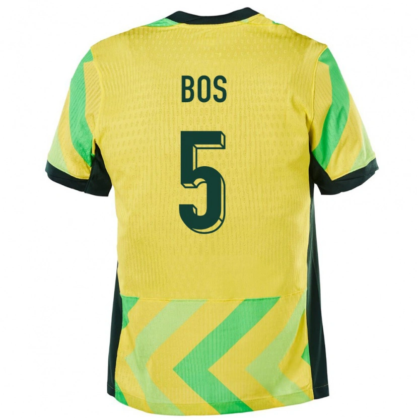 Danxen Kinder Australien Jordan Bos #5 Golden Heimtrikot Trikot 24-26 T-Shirt