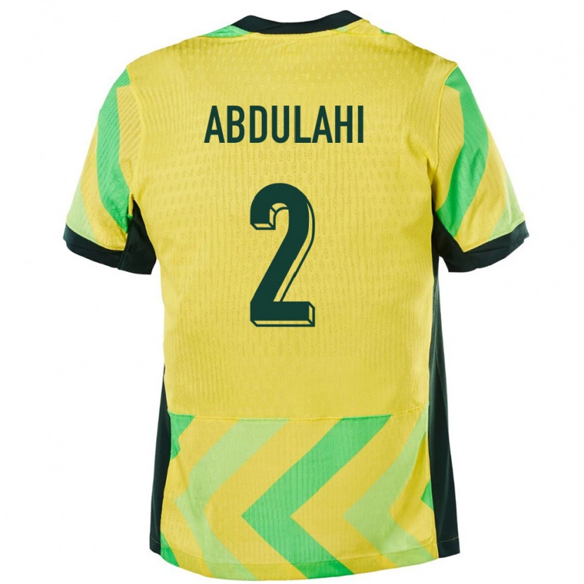 Danxen Kinder Australien Idrus Abdulahi #2 Golden Heimtrikot Trikot 24-26 T-Shirt