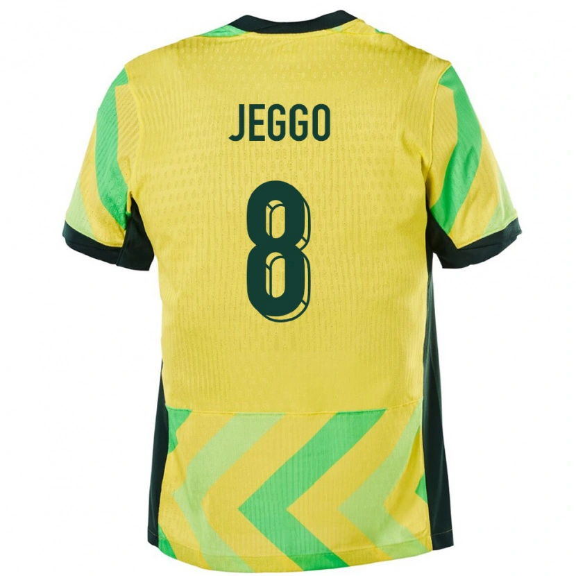 Danxen Kinder Australien James Jeggo #8 Golden Heimtrikot Trikot 24-26 T-Shirt