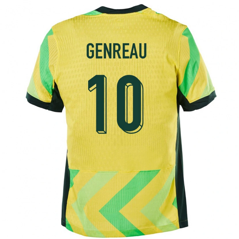 Danxen Kinder Australien Denis Genreau #10 Golden Heimtrikot Trikot 24-26 T-Shirt