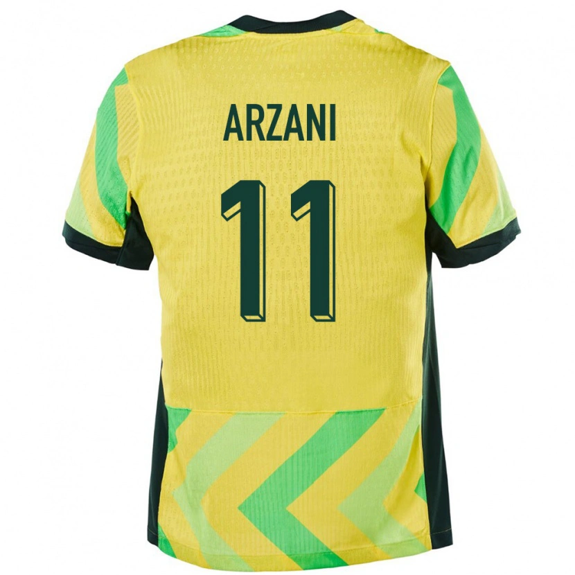 Danxen Kinder Australien Daniel Arzani #11 Golden Heimtrikot Trikot 24-26 T-Shirt