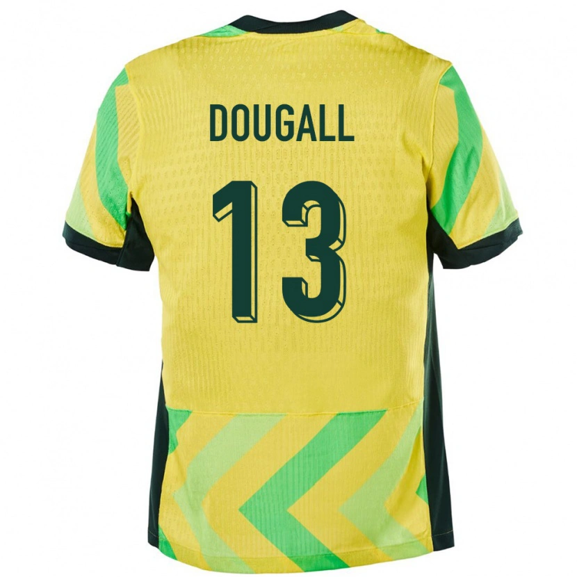 Danxen Kinder Australien Kenny Dougall #13 Golden Heimtrikot Trikot 24-26 T-Shirt