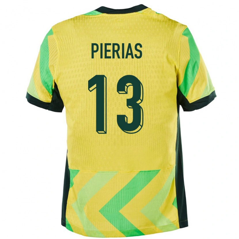 Danxen Kinder Australien Dylan Pierias #13 Golden Heimtrikot Trikot 24-26 T-Shirt