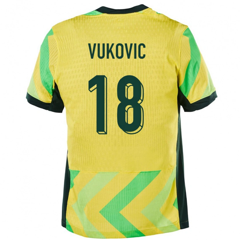 Danxen Kinder Australien Danny Vukovic #18 Golden Heimtrikot Trikot 24-26 T-Shirt