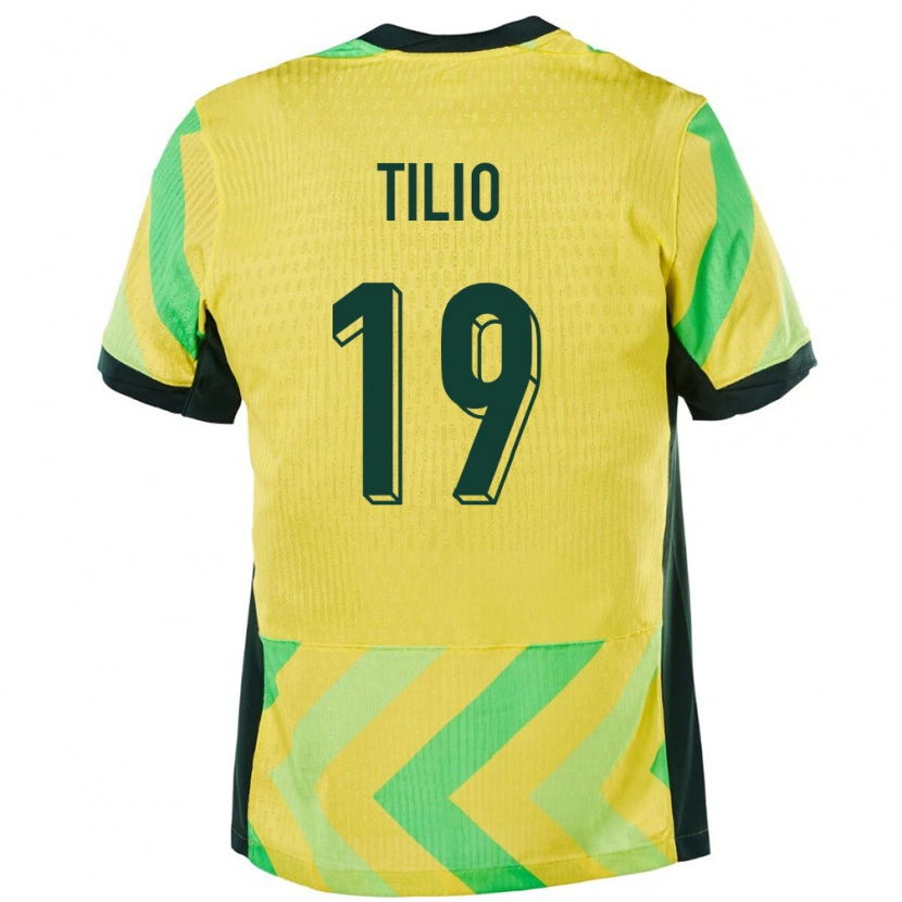 Danxen Kinder Australien Marco Tilio #19 Golden Heimtrikot Trikot 24-26 T-Shirt