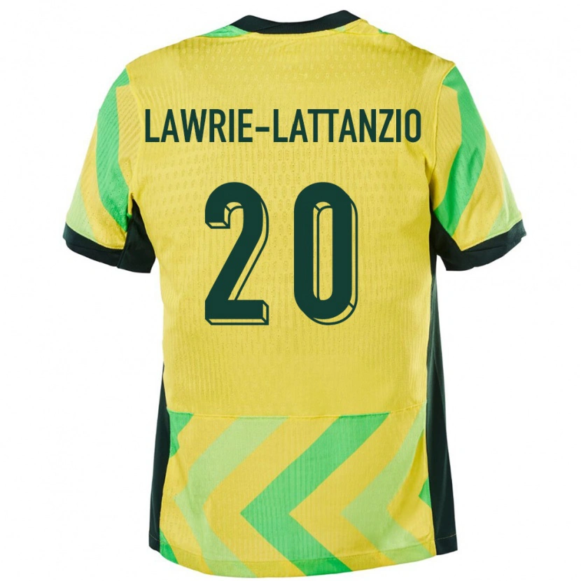 Danxen Kinder Australien Luis Lawrie Lattanzio #20 Golden Heimtrikot Trikot 24-26 T-Shirt