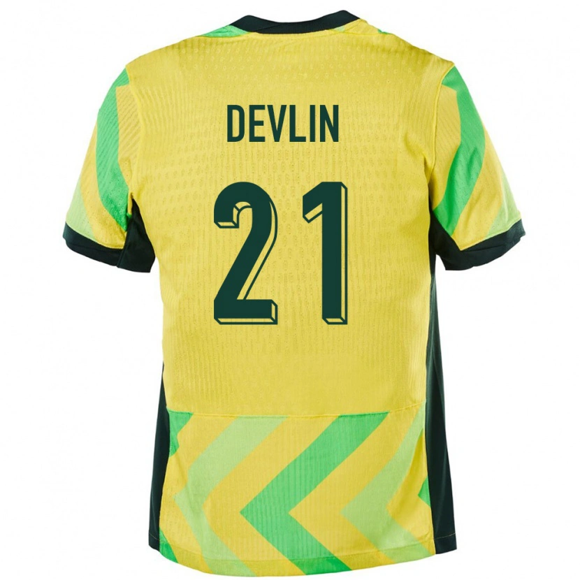 Danxen Kinder Australien Cameron Devlin #21 Golden Heimtrikot Trikot 24-26 T-Shirt