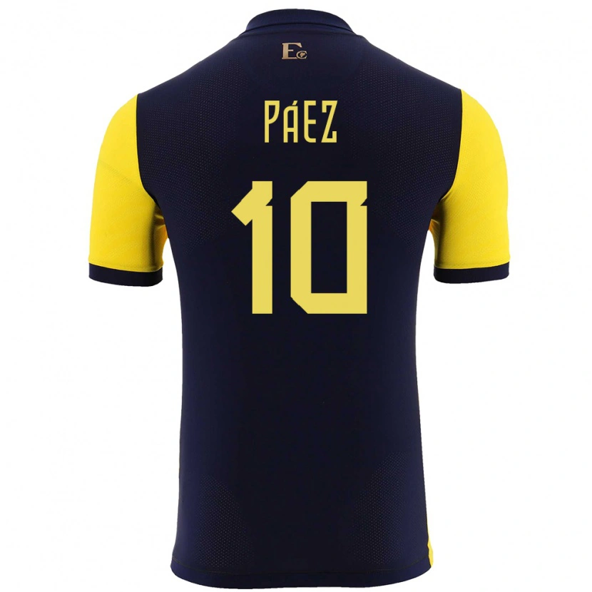 Danxen Kinder Ecuador Kendry Páez #10 Gelb Heimtrikot Trikot 24-26 T-Shirt