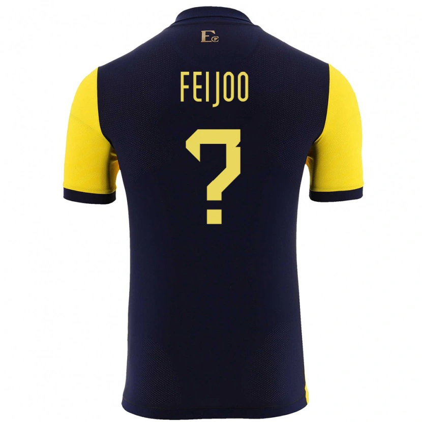 Danxen Kinder Ecuador Jostin Feijoo #0 Gelb Heimtrikot Trikot 24-26 T-Shirt
