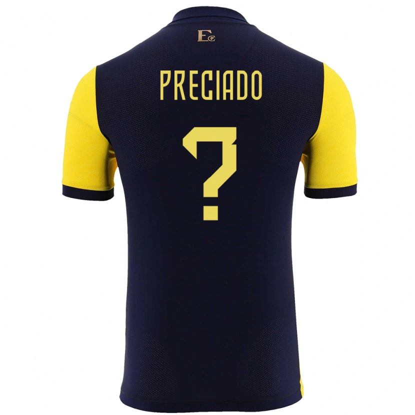 Danxen Kinder Ecuador Gipson Preciado #0 Gelb Heimtrikot Trikot 24-26 T-Shirt