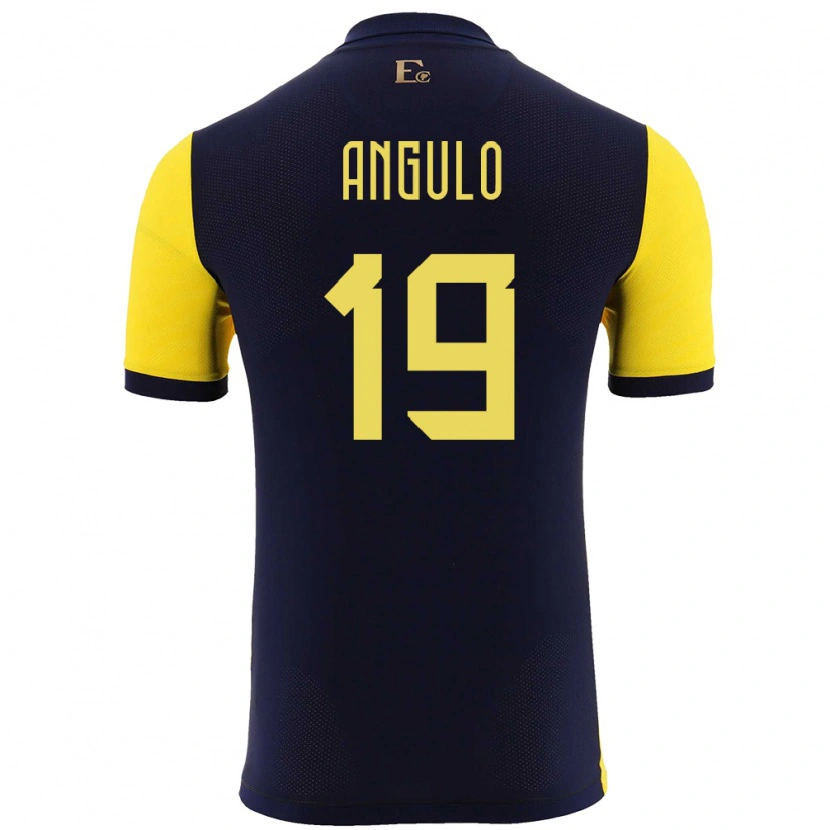 Danxen Kinder Ecuador Juan Angulo #19 Gelb Heimtrikot Trikot 24-26 T-Shirt