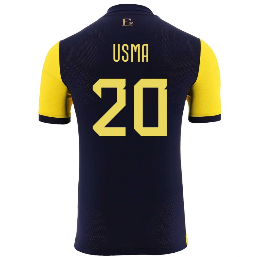 Danxen Kinder Ecuador Juan Usma #20 Gelb Heimtrikot Trikot 24-26 T-Shirt
