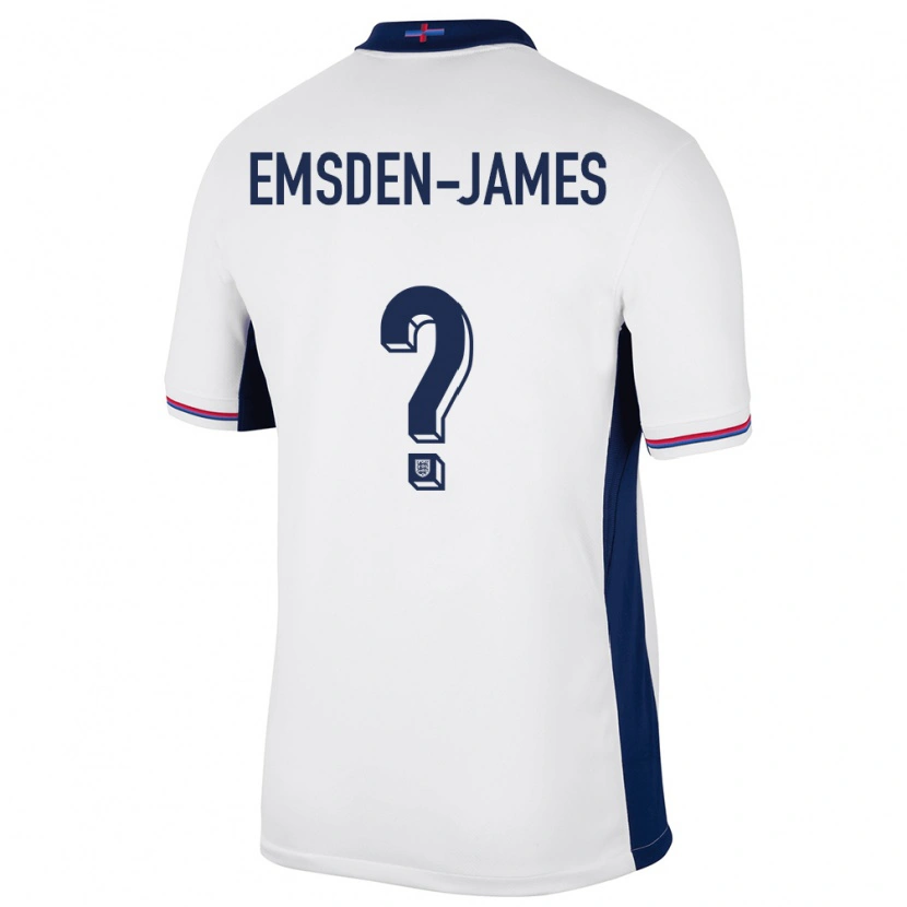 Danxen Kinder England Harley Emsden-James #0 Weiß Heimtrikot Trikot 24-26 T-Shirt