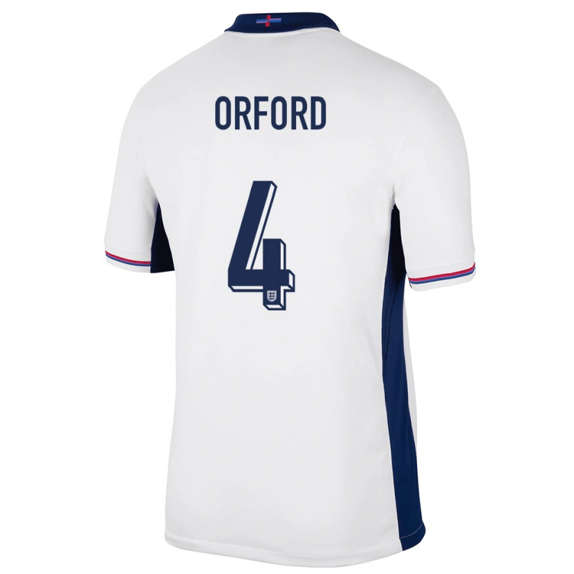 Danxen Kinder England Lewis Orford #4 Weiß Heimtrikot Trikot 24-26 T-Shirt