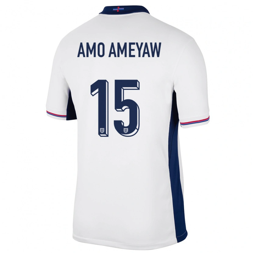 Danxen Kinder England Samuel Amo-Ameyaw #15 Weiß Heimtrikot Trikot 24-26 T-Shirt