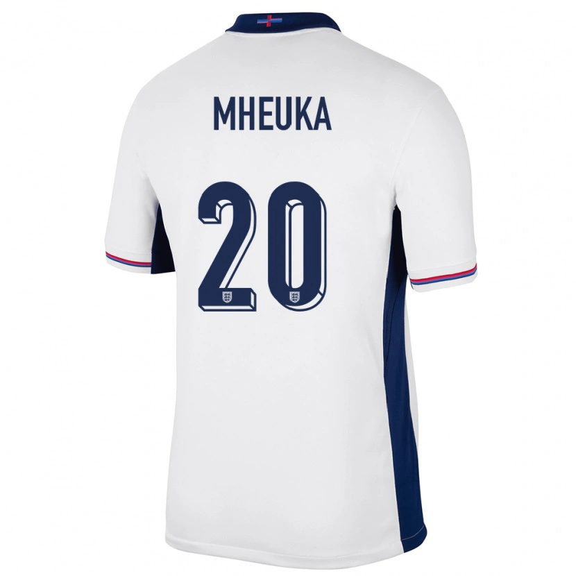 Danxen Kinder England Shumaira Mheuka #20 Weiß Heimtrikot Trikot 24-26 T-Shirt