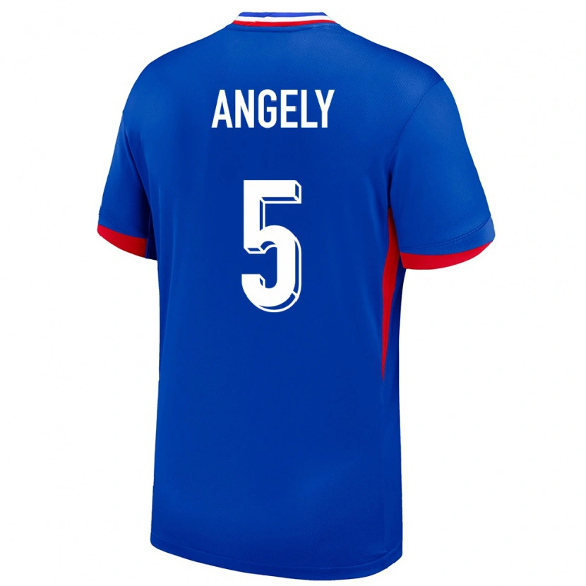 Danxen Kinder Frankreich Mathys Angély #5 Blau Heimtrikot Trikot 24-26 T-Shirt