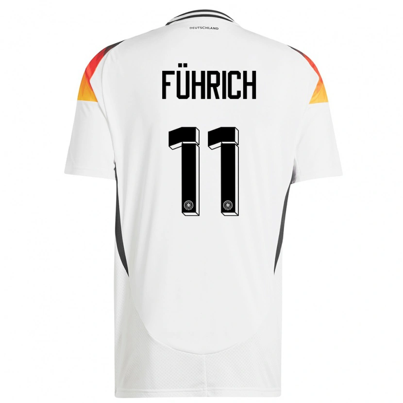 Danxen Kinder Deutschland Chris Führich #11 Weiß Heimtrikot Trikot 24-26 T-Shirt