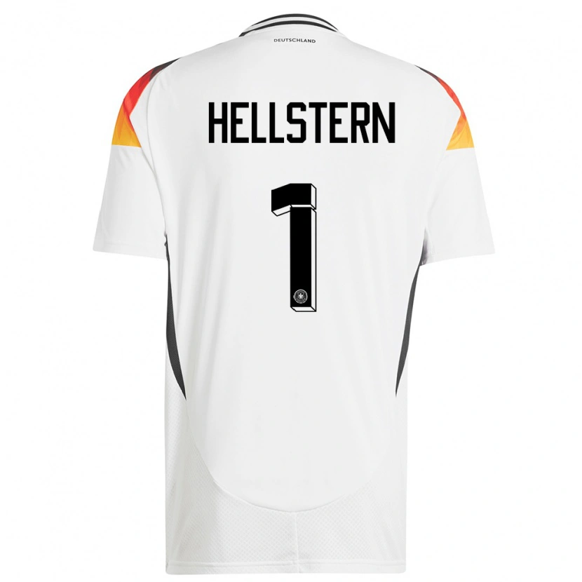 Danxen Kinder Deutschland Florian Hellstern #1 Weiß Heimtrikot Trikot 24-26 T-Shirt