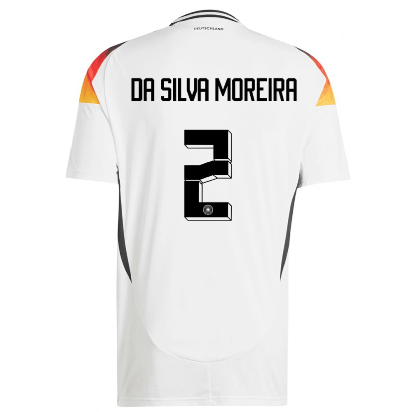 Danxen Kinder Deutschland Eric Da Silva Moreira #2 Weiß Heimtrikot Trikot 24-26 T-Shirt