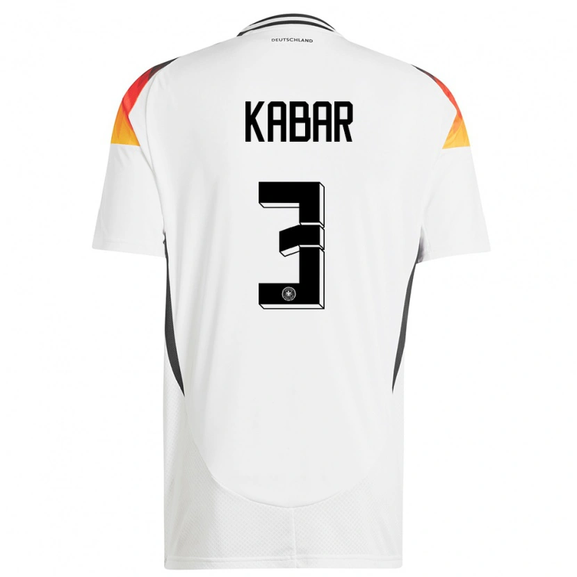 Danxen Kinder Deutschland Almugera Kabar #3 Weiß Heimtrikot Trikot 24-26 T-Shirt