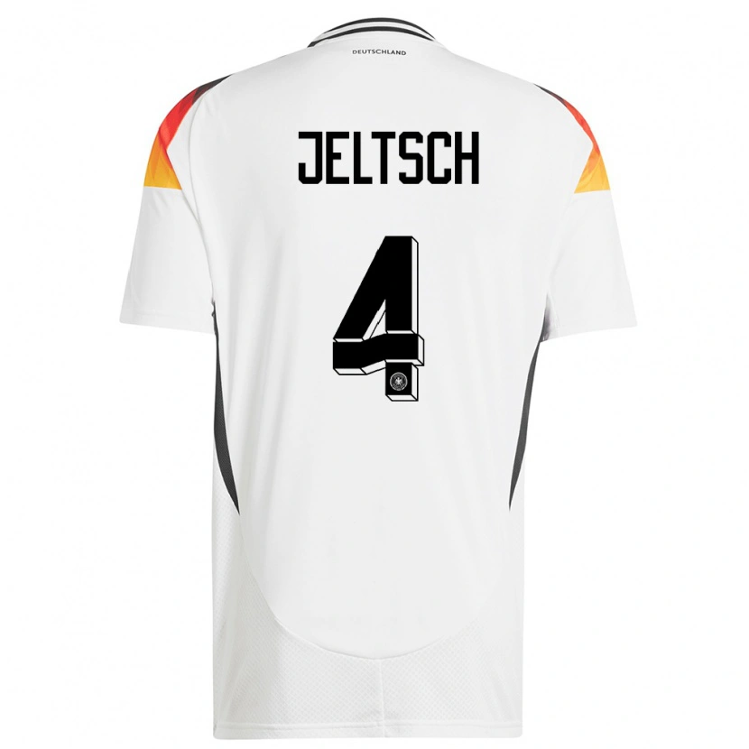 Danxen Kinder Deutschland Finn Jeltsch #4 Weiß Heimtrikot Trikot 24-26 T-Shirt