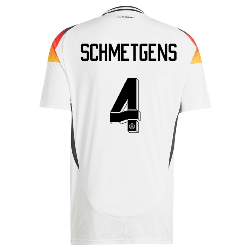 Danxen Kinder Deutschland Mick Schmetgens #4 Weiß Heimtrikot Trikot 24-26 T-Shirt