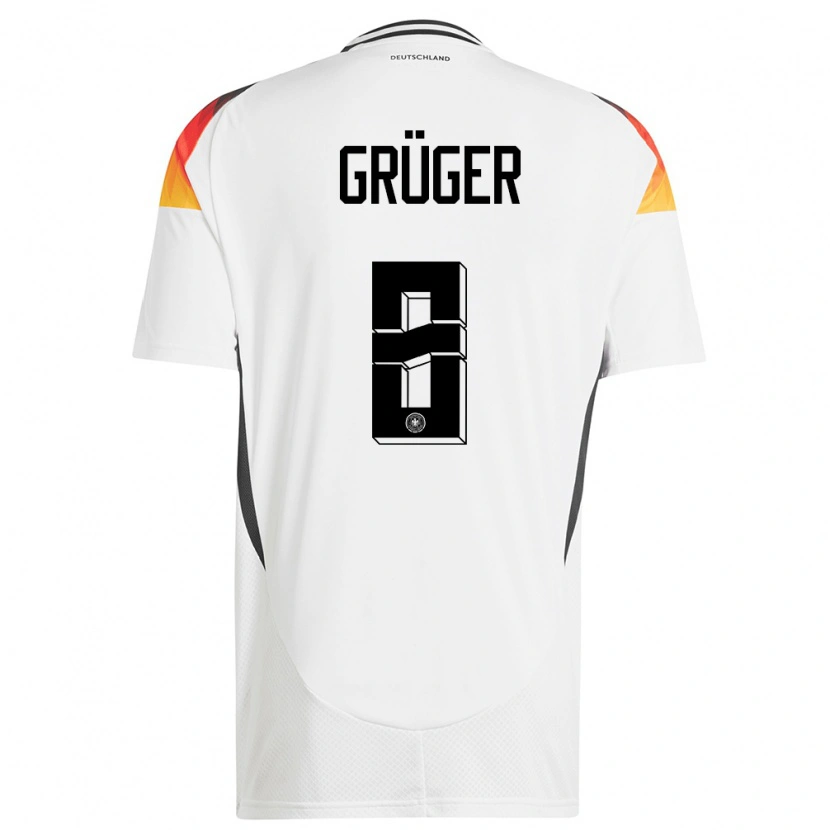 Danxen Kinder Deutschland Max Grüger #8 Weiß Heimtrikot Trikot 24-26 T-Shirt