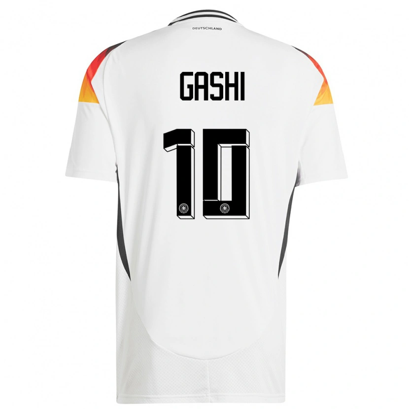 Danxen Kinder Deutschland Yll Gashi #10 Weiß Heimtrikot Trikot 24-26 T-Shirt