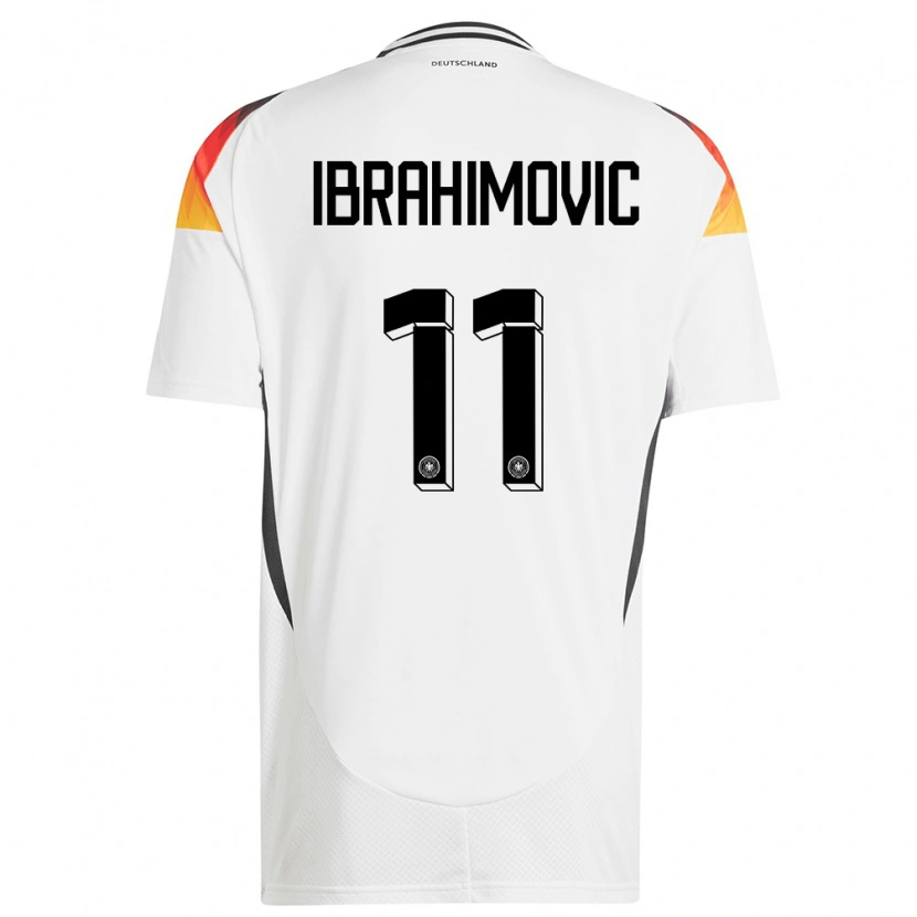 Danxen Kinder Deutschland Arijon Ibrahimovic #11 Weiß Heimtrikot Trikot 24-26 T-Shirt