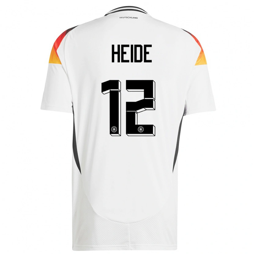 Danxen Kinder Deutschland Konstantin Heide #12 Weiß Heimtrikot Trikot 24-26 T-Shirt