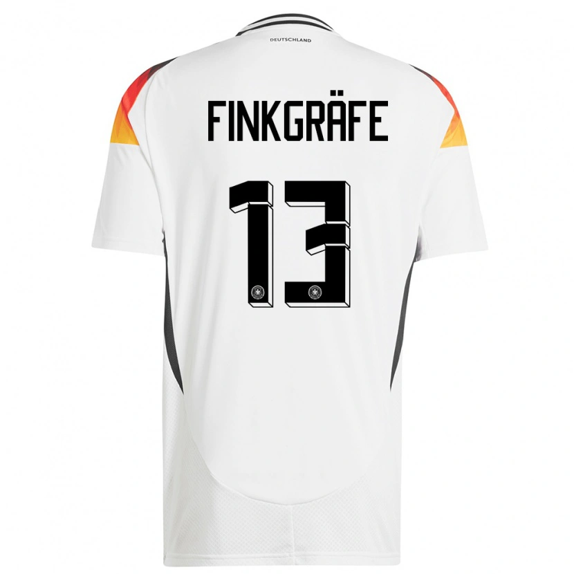 Danxen Kinder Deutschland Max Finkgräfe #13 Weiß Heimtrikot Trikot 24-26 T-Shirt