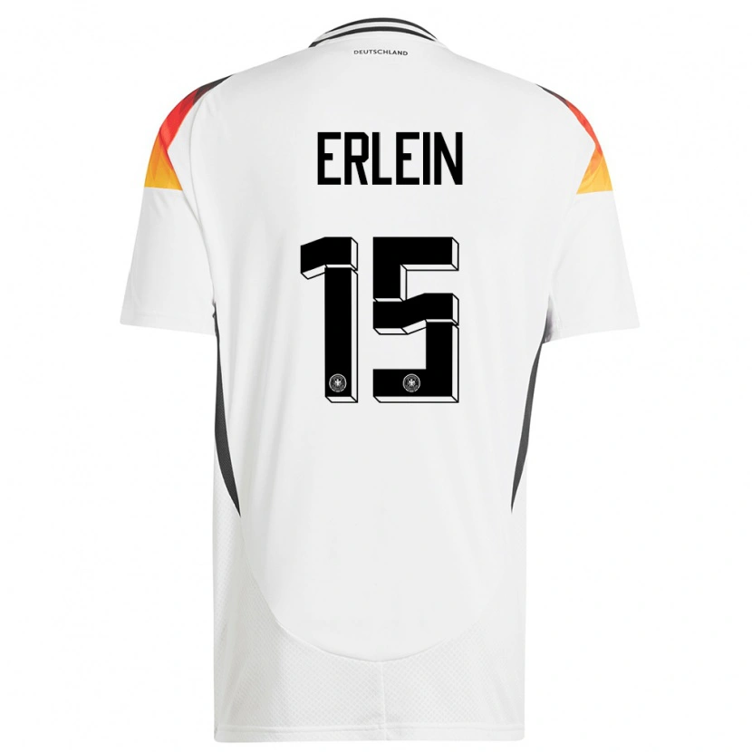 Danxen Kinder Deutschland Luca Erlein #15 Weiß Heimtrikot Trikot 24-26 T-Shirt
