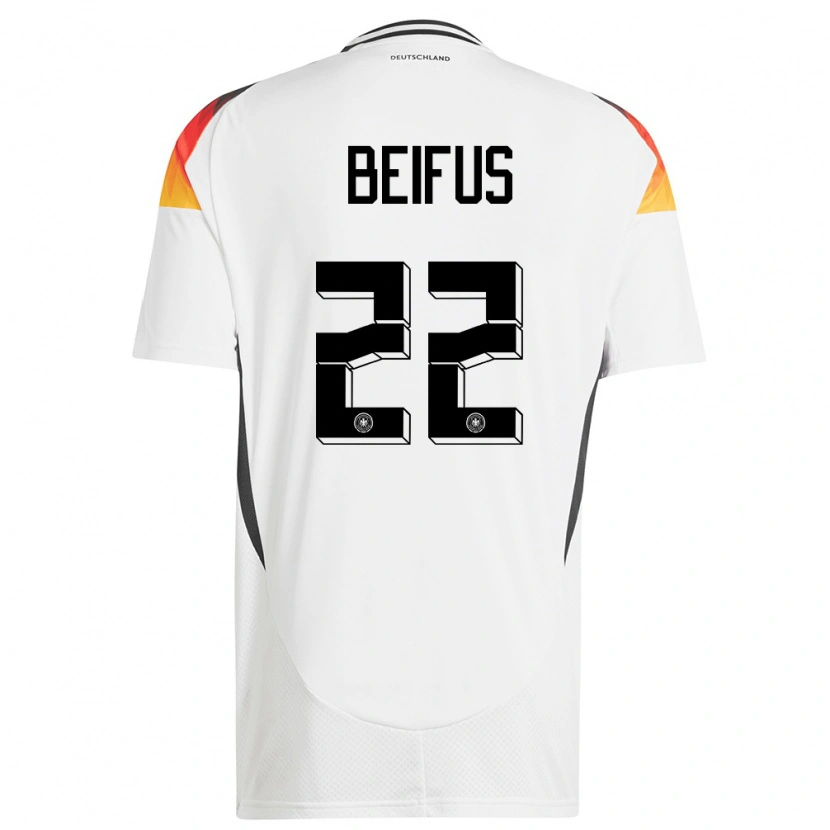 Danxen Kinder Deutschland Marcel Beifus #22 Weiß Heimtrikot Trikot 24-26 T-Shirt
