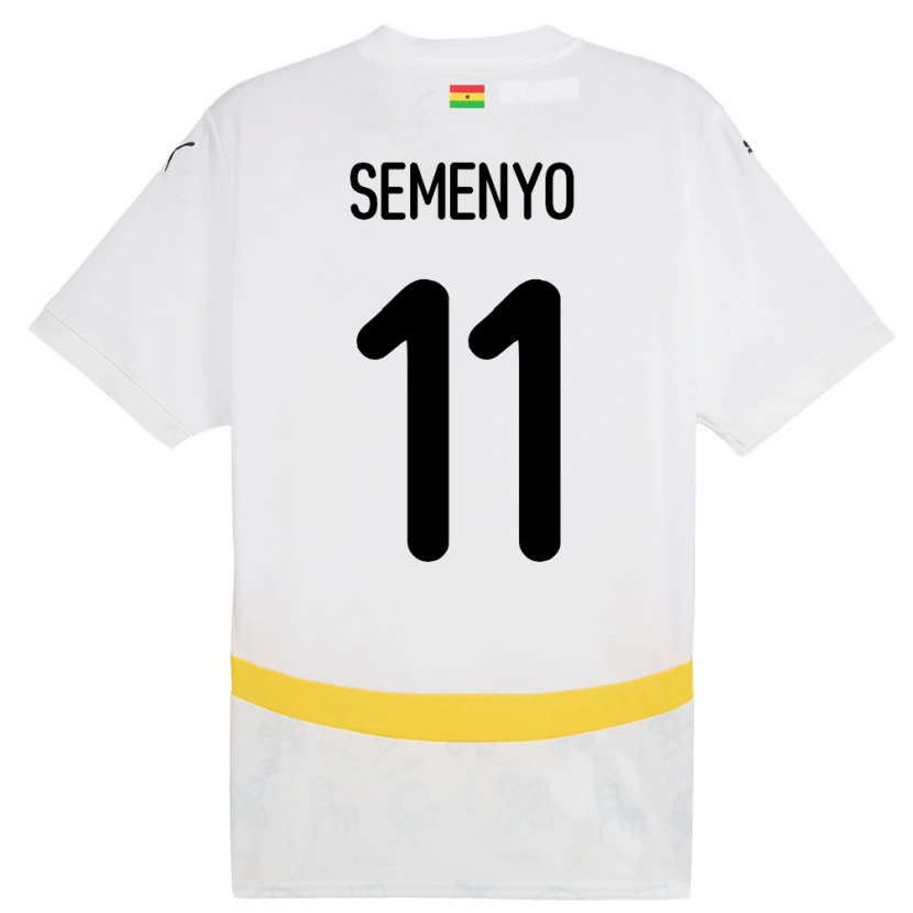 Danxen Kinder Ghana Antoine Semenyo #11 Weiß Heimtrikot Trikot 24-26 T-Shirt