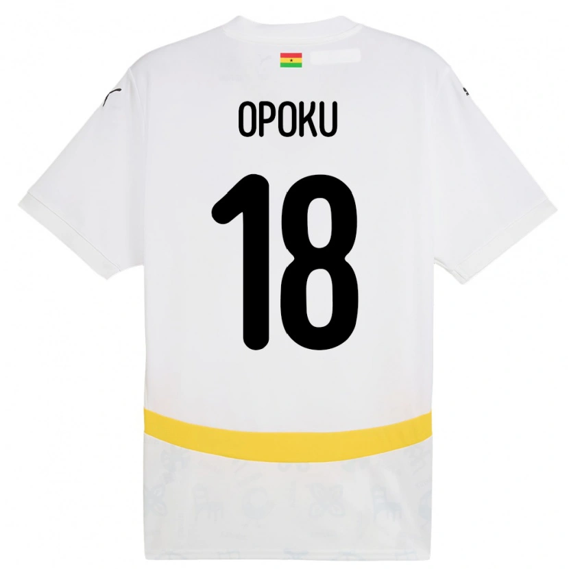 Danxen Kinder Ghana Jerome Opoku #18 Weiß Heimtrikot Trikot 24-26 T-Shirt