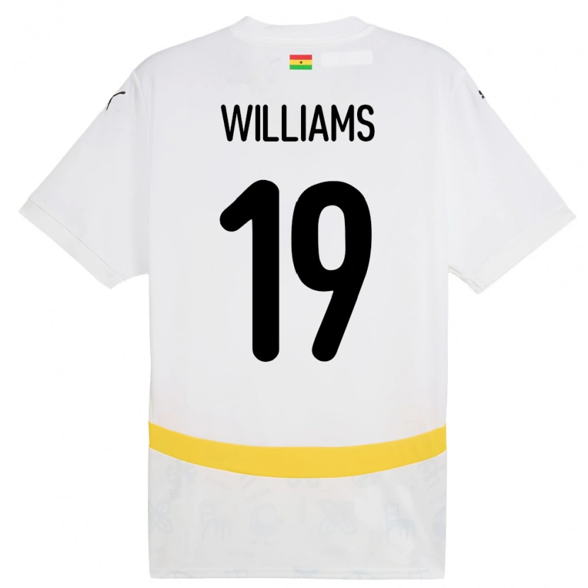Danxen Kinder Ghana Iñaki Williams #19 Weiß Heimtrikot Trikot 24-26 T-Shirt