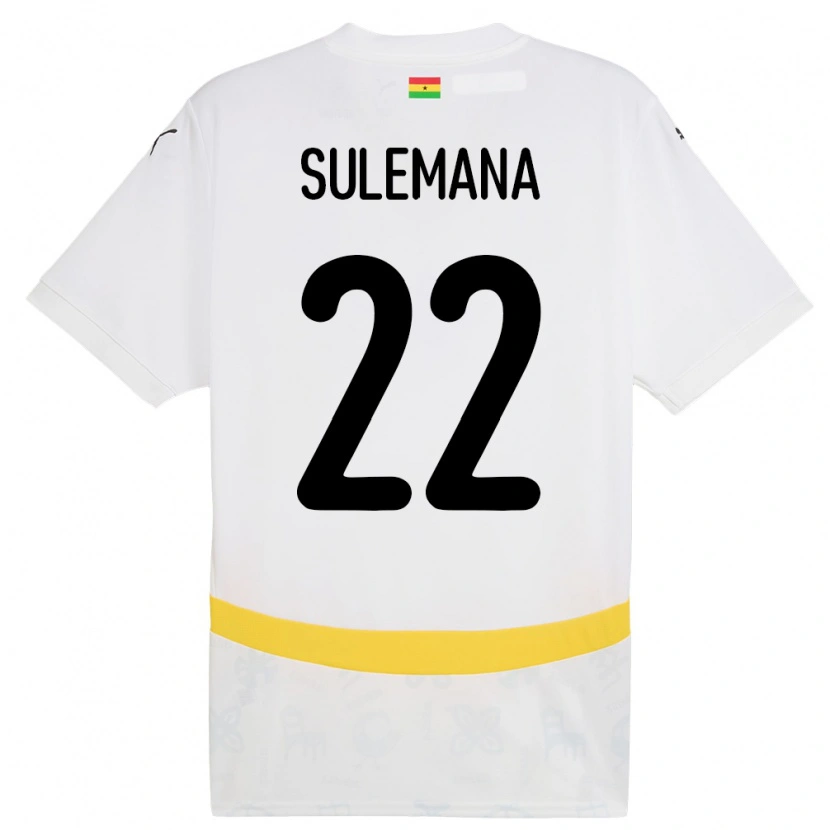 Danxen Kinder Ghana Ibrahim Sulemana #22 Weiß Heimtrikot Trikot 24-26 T-Shirt