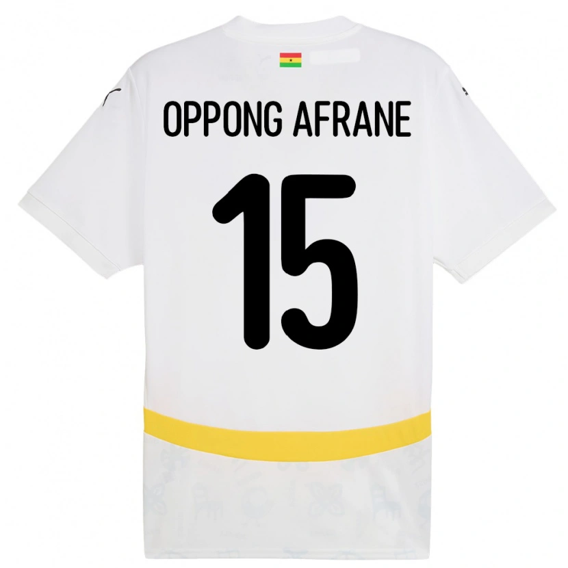 Danxen Kinder Ghana David Oppong Afrane #15 Weiß Heimtrikot Trikot 24-26 T-Shirt