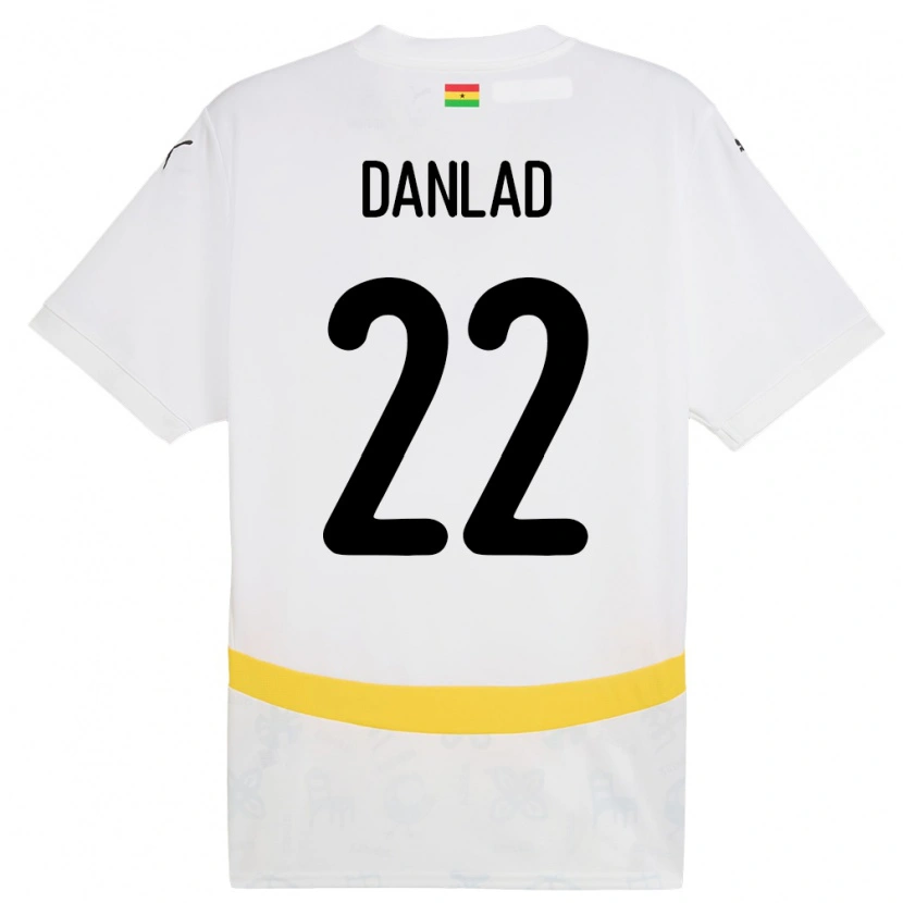 Danxen Kinder Ghana Ibrahim Danlad #22 Weiß Heimtrikot Trikot 24-26 T-Shirt
