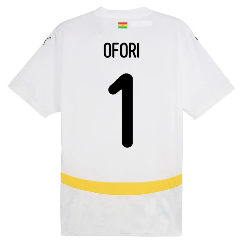Danxen Kinder Ghana Richard Ofori #1 Weiß Heimtrikot Trikot 24-26 T-Shirt