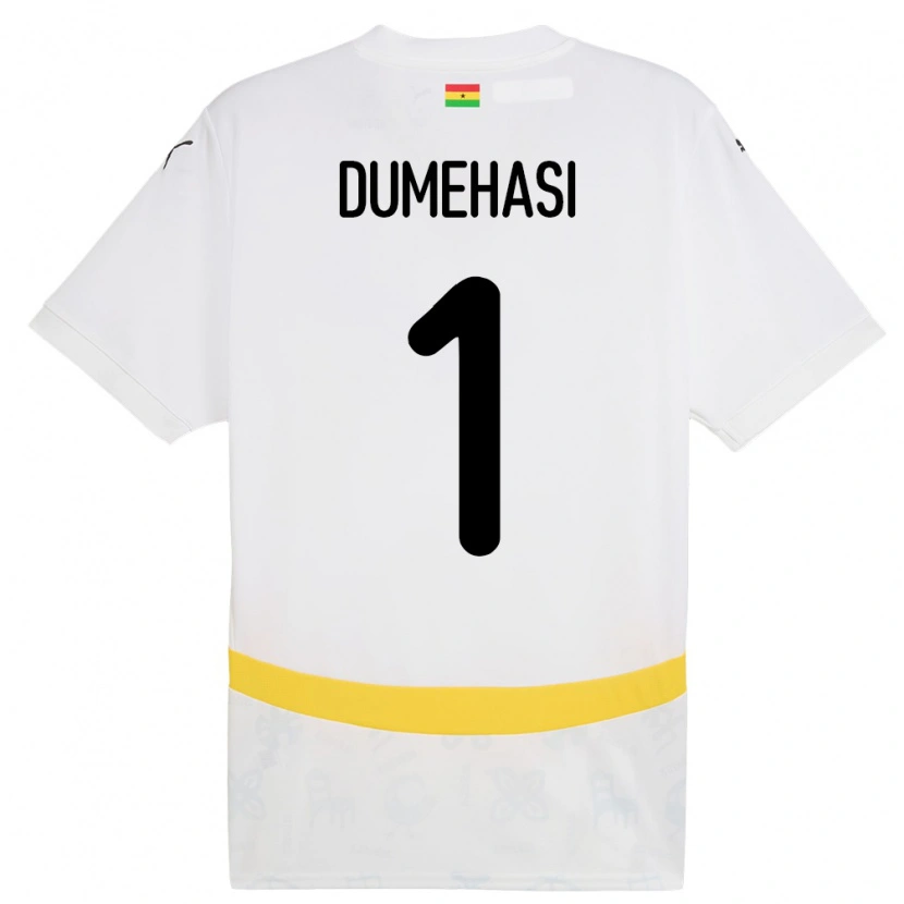 Danxen Kinder Ghana Fafali Dumehasi #1 Weiß Heimtrikot Trikot 24-26 T-Shirt