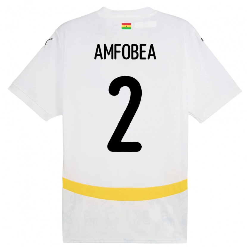 Danxen Kinder Ghana Gladys Amfobea #2 Weiß Heimtrikot Trikot 24-26 T-Shirt