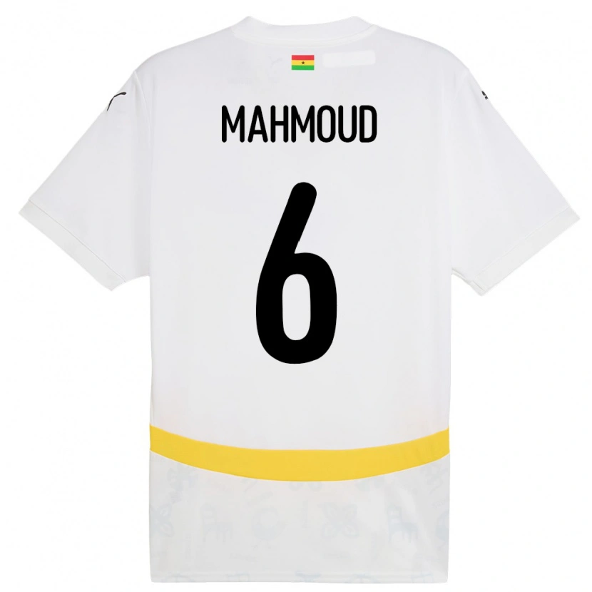 Danxen Kinder Ghana Mohaison Mahmoud #6 Weiß Heimtrikot Trikot 24-26 T-Shirt