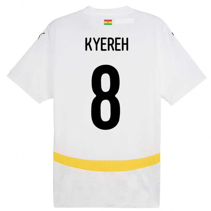 Danxen Kinder Ghana Daniel-Kofi Kyereh #8 Weiß Heimtrikot Trikot 24-26 T-Shirt