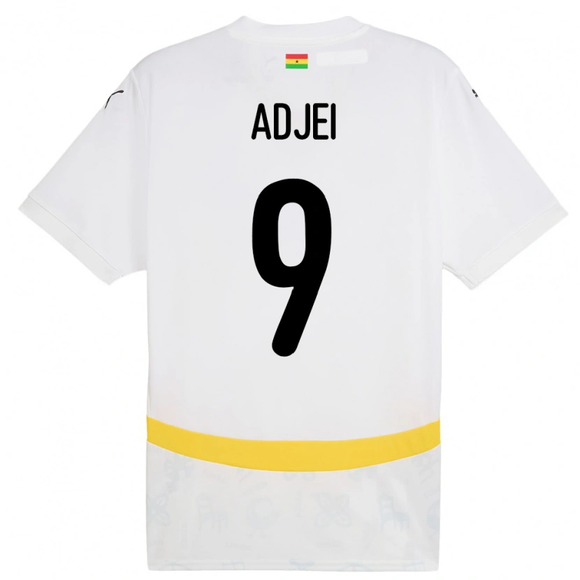 Danxen Kinder Ghana Vivian Adjei #9 Weiß Heimtrikot Trikot 24-26 T-Shirt