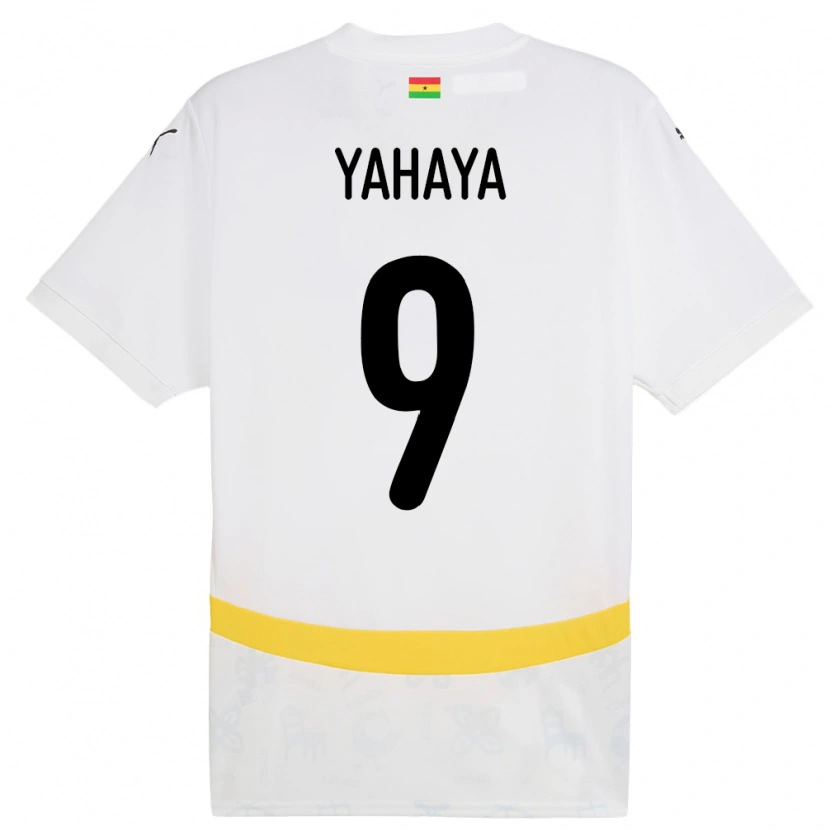 Danxen Kinder Ghana Mohammed Yahaya #9 Weiß Heimtrikot Trikot 24-26 T-Shirt