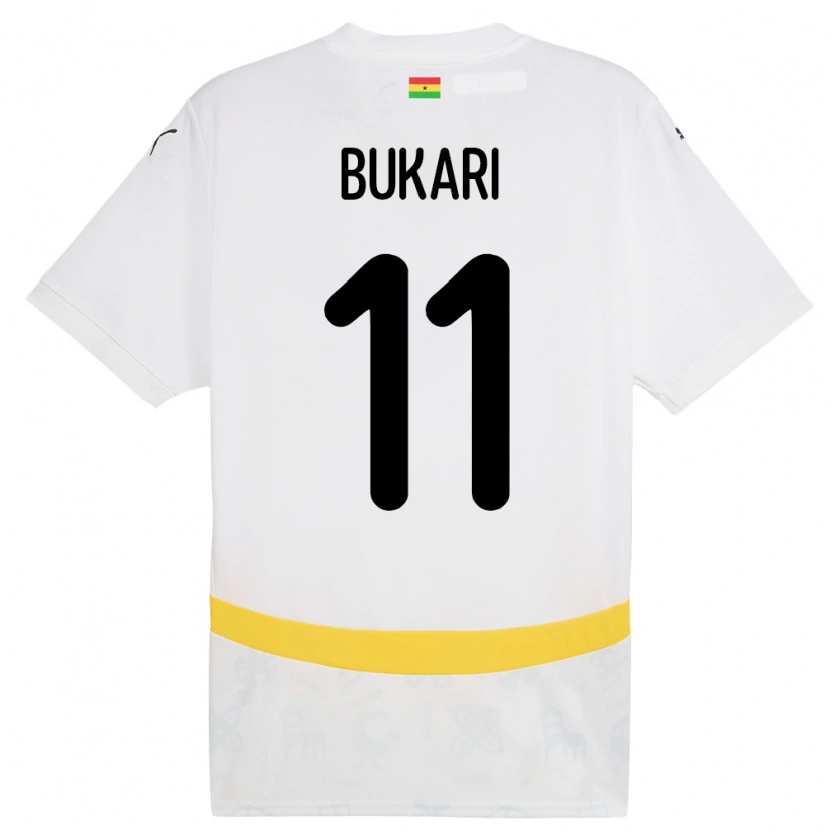 Danxen Kinder Ghana Osman Bukari #11 Weiß Heimtrikot Trikot 24-26 T-Shirt