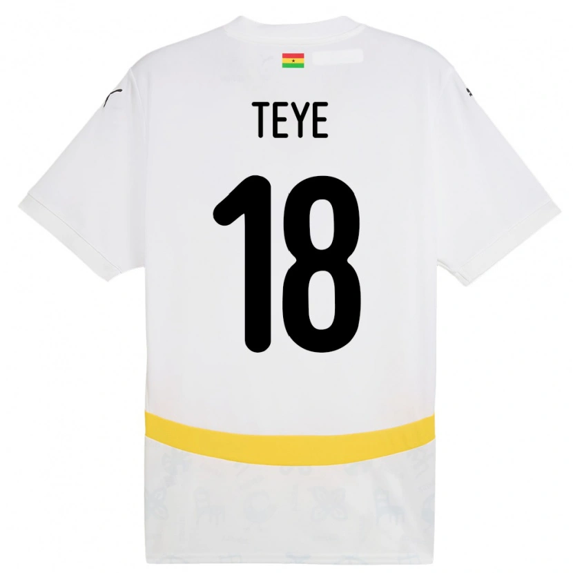 Danxen Kinder Ghana Suzzy Teye #18 Weiß Heimtrikot Trikot 24-26 T-Shirt