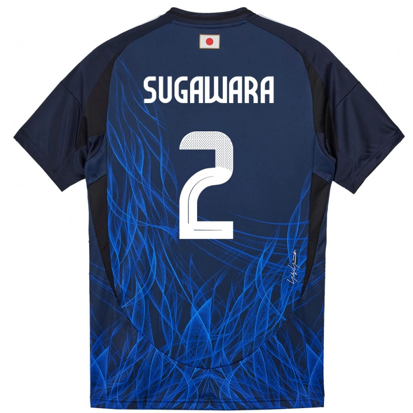 Danxen Kinder Japan Yukinari Sugawara #2 Dunkelblau Heimtrikot Trikot 24-26 T-Shirt